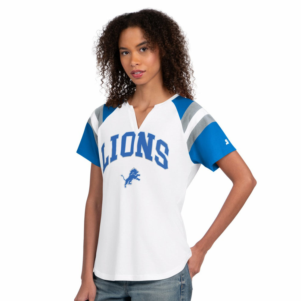 Starter Women's Game On Notch Neck T-Shirt - Detroit Lions T-shirts
