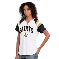 Starter Women's Game On Notch Neck T-Shirt - New Orleans Saints T-shirts