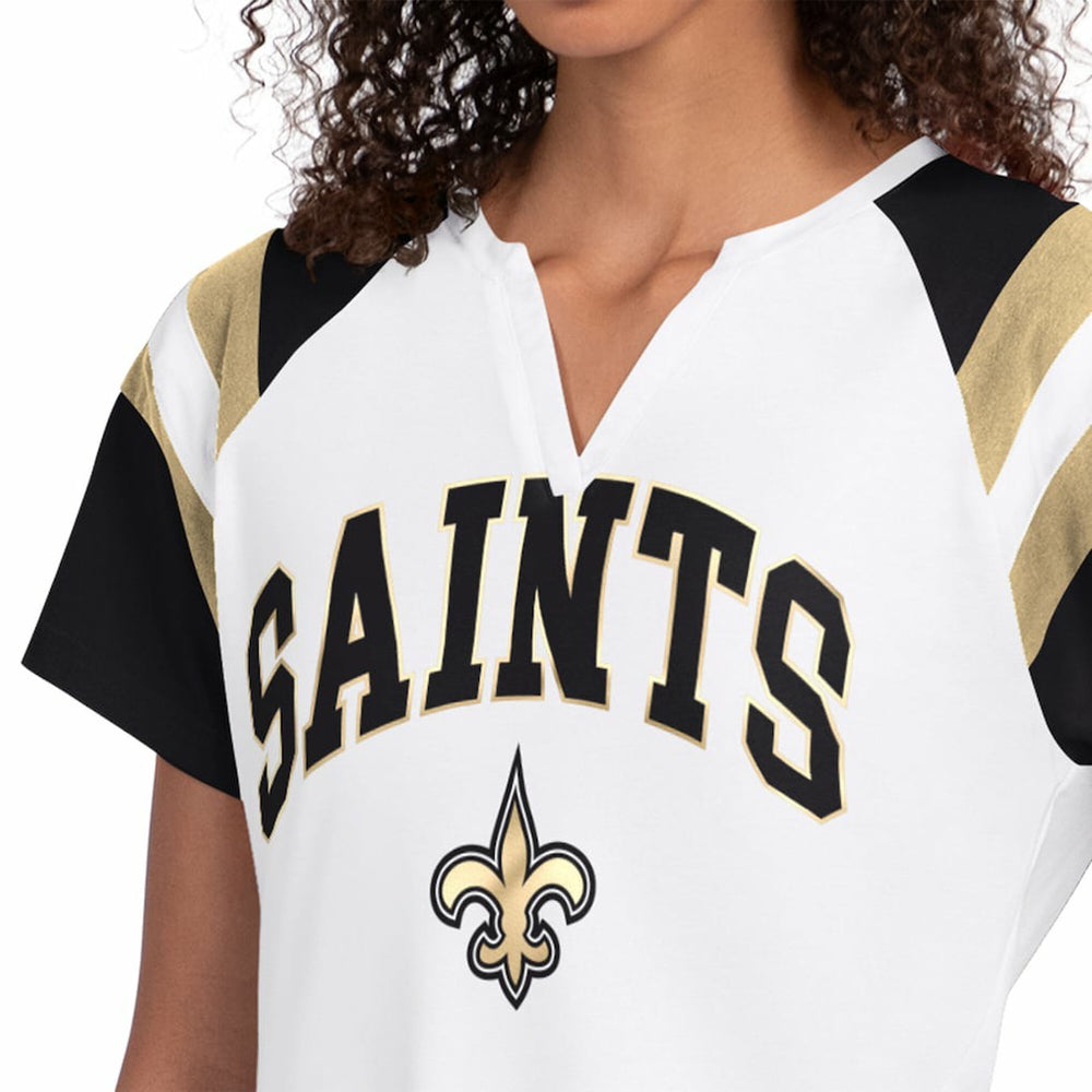 Starter Women's Game On Notch Neck T-Shirt - New Orleans Saints T-shirts