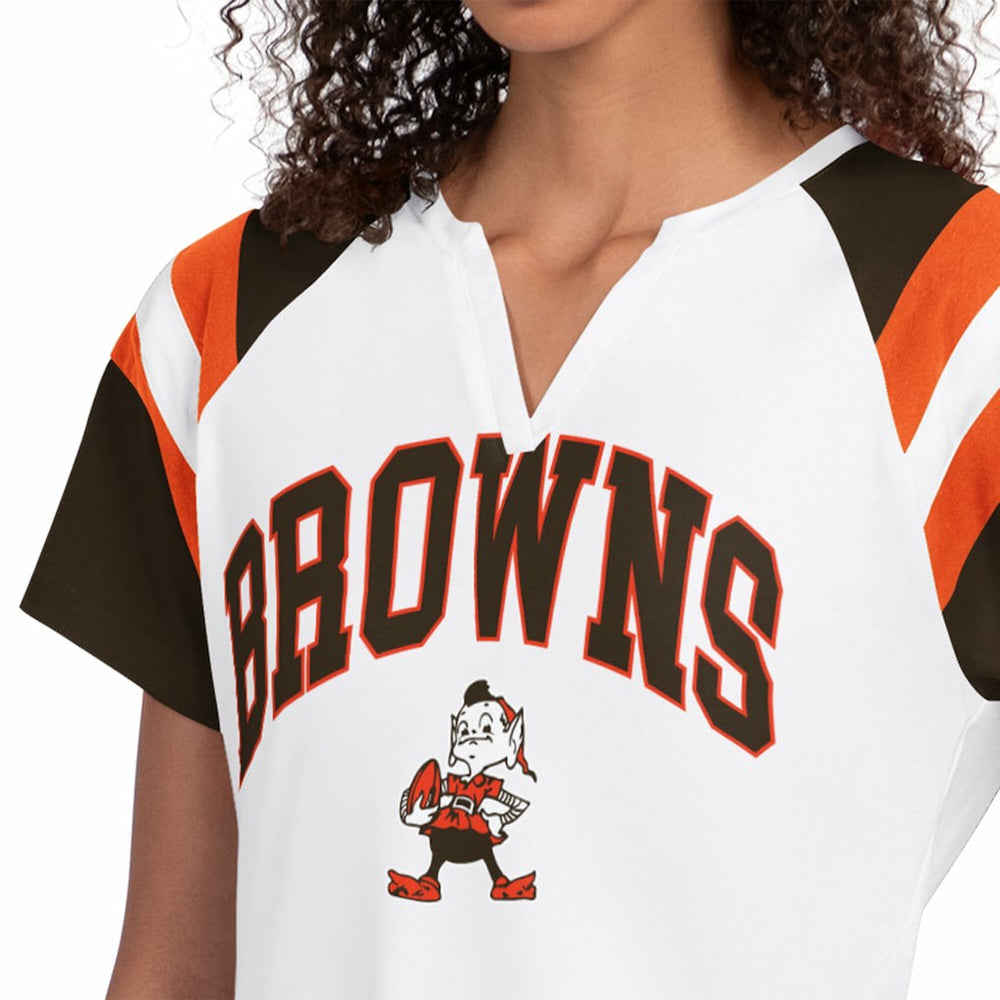 Starter Women's Game On Notch Neck T-Shirt - Cleveland Browns T-shirts