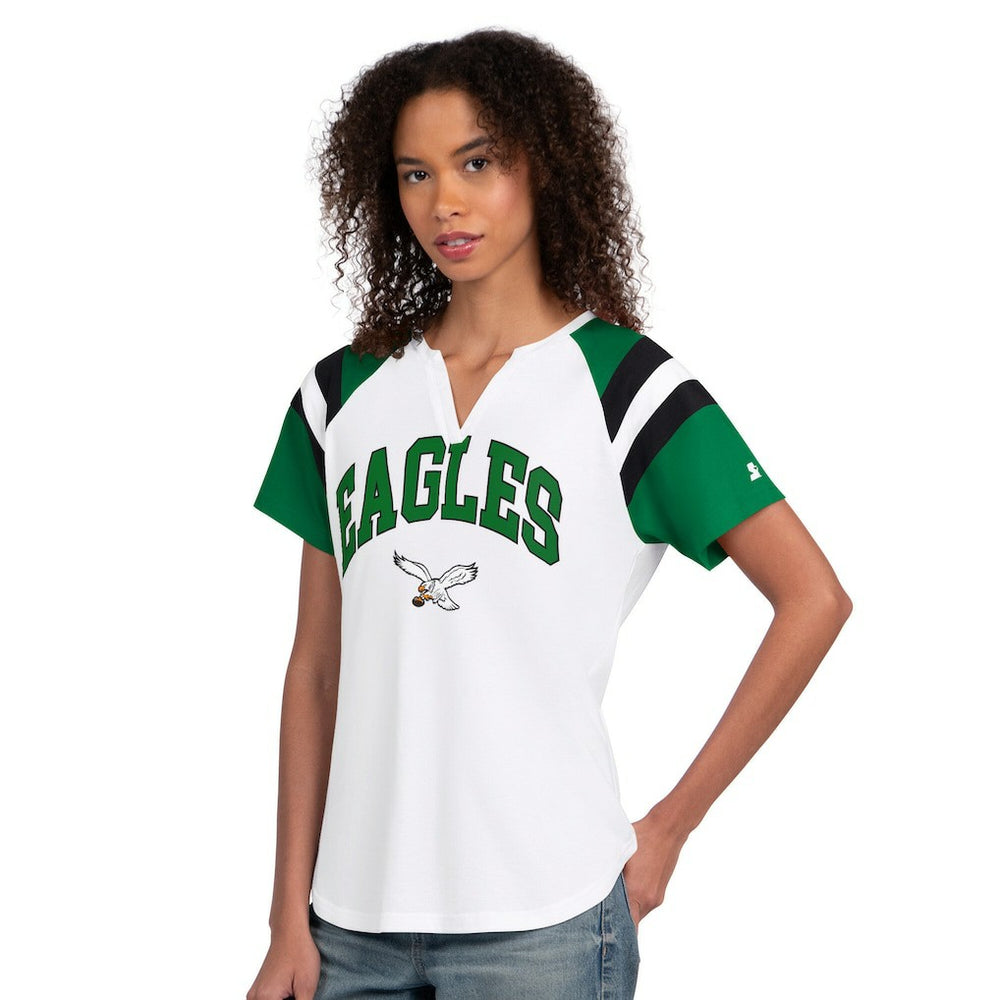 Starter Women's Game On Notch Neck T-Shirt - Philadelphia Eagles T-shirts