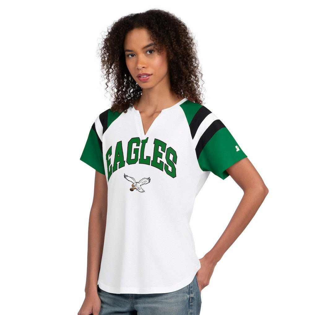 Starter Women's Game On Notch Neck T-Shirt - Philadelphia Eagles T-shirts