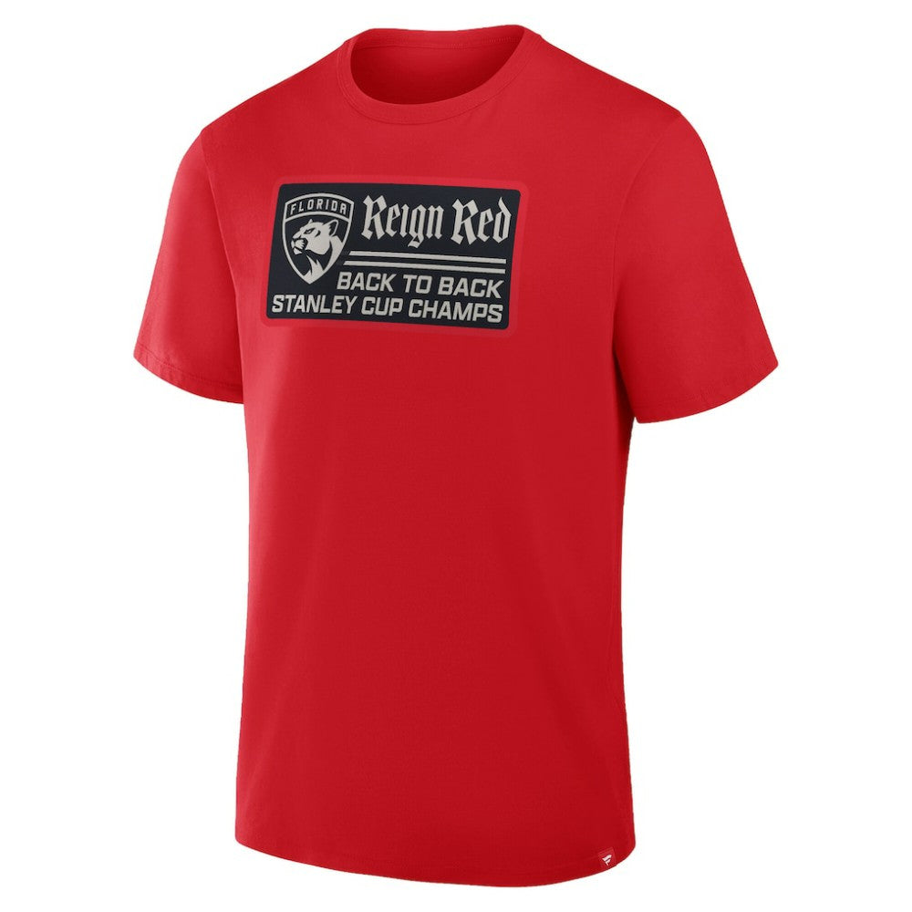 NHL Florida Panthers Back-To-Back Stanley Cup Champions Reign Red T-Shirt