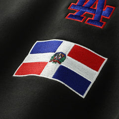 Black Los Angeles Dodgers New Era Dominican Republic Country Flag Hoodie