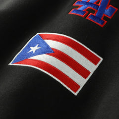 Black Los Angeles Dodgers New Era Puerto Rico Country Flag Hoodie
