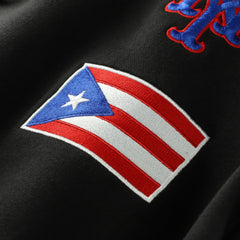 Black New York Mets New Era Puerto Rico Country Flag Hoodie
