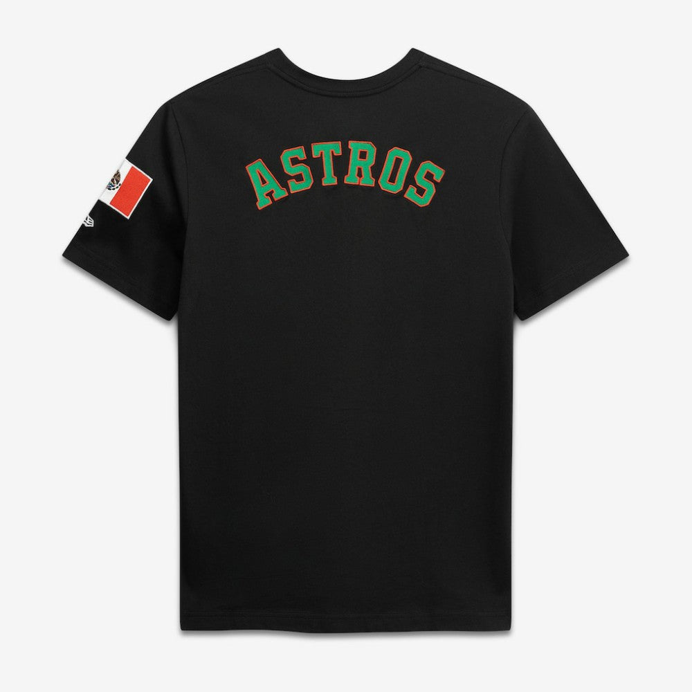 Black Houston Astros New Era Mexico Country Flag T-Shirt