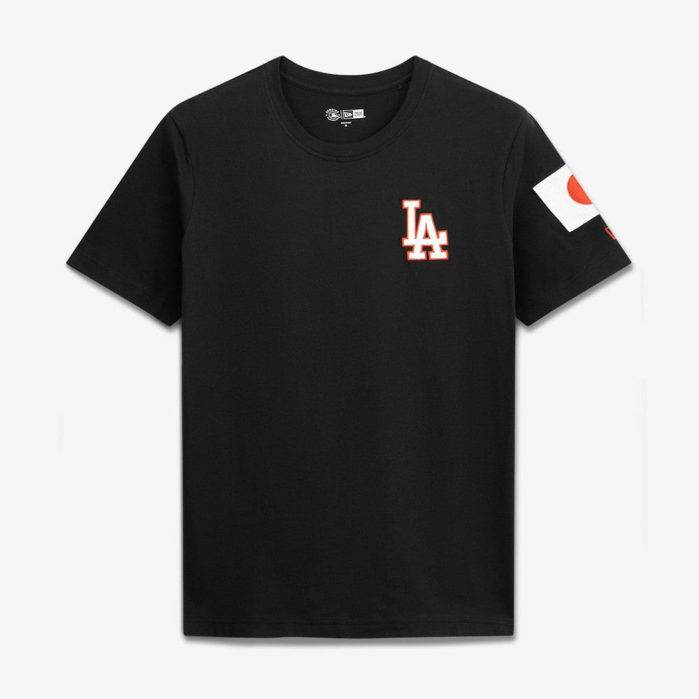 Black Los Angeles Dodgers New Era Japan Country Flag T-Shirt
