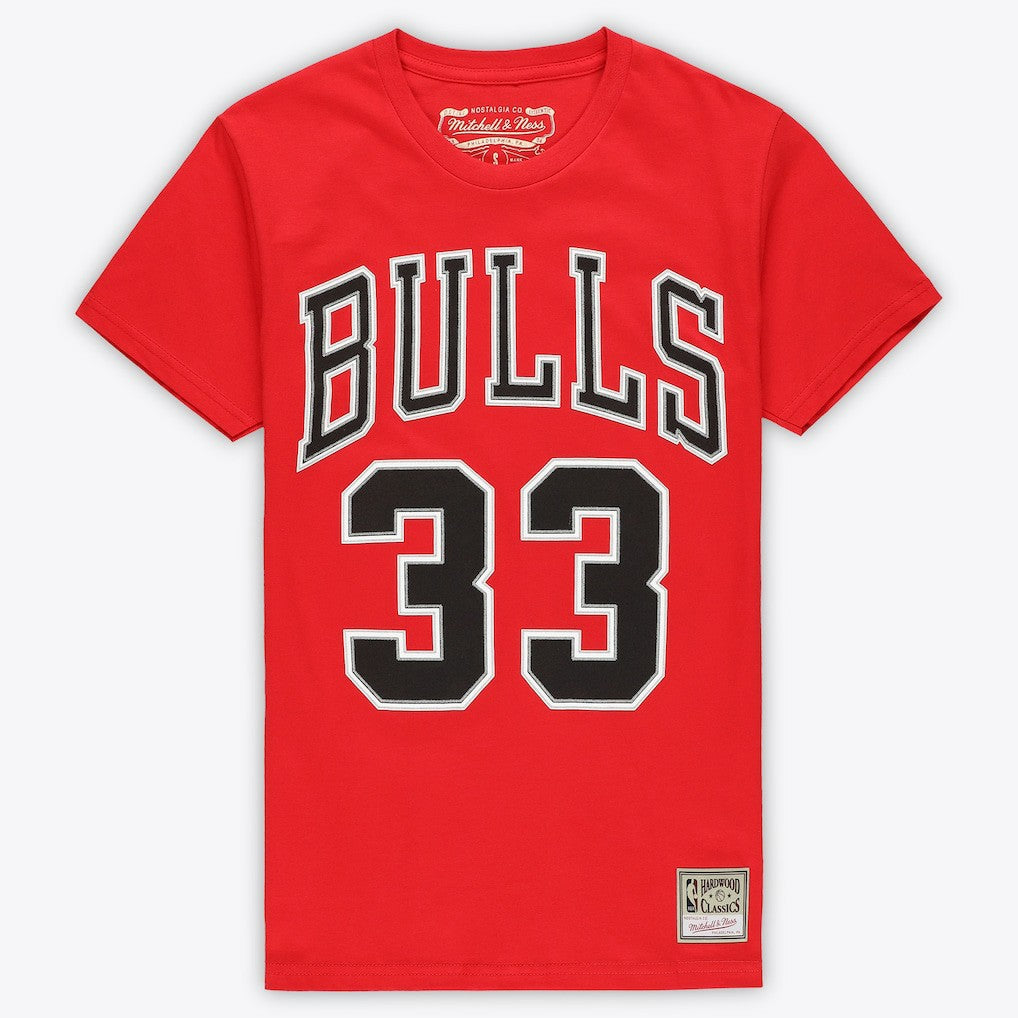 Mitchell & Ness Scottie Pippen Chicago Bulls Unisex Hardwood Classics Name & Number T-Shirt sale
