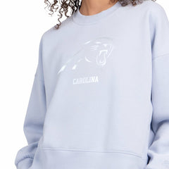 Starter Women's Travel Pastels Boxy Fleece Sweatshirt - Carolina Panthers Sweatshirts