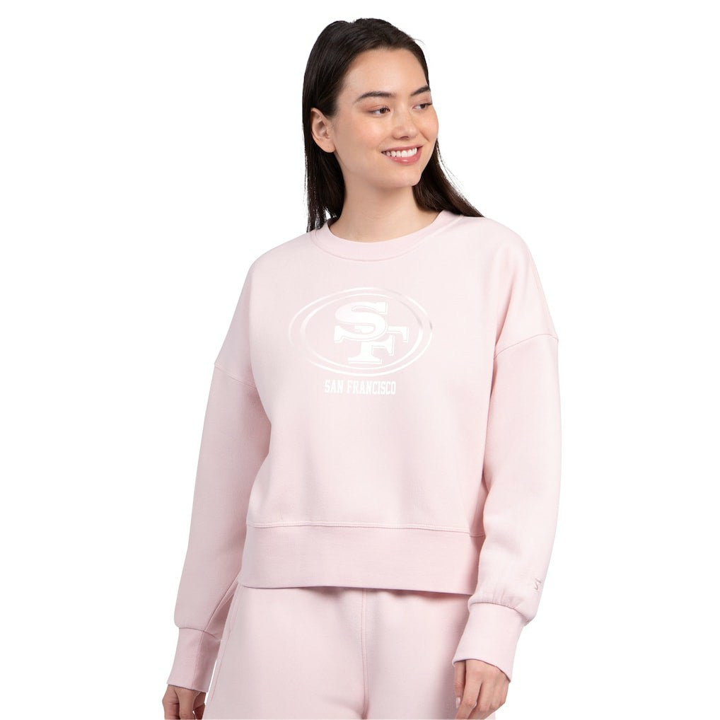 Starter Women's Travel Pastels Boxy Fleece Sweatshirt - San Francisco 49ers Sweatshirts