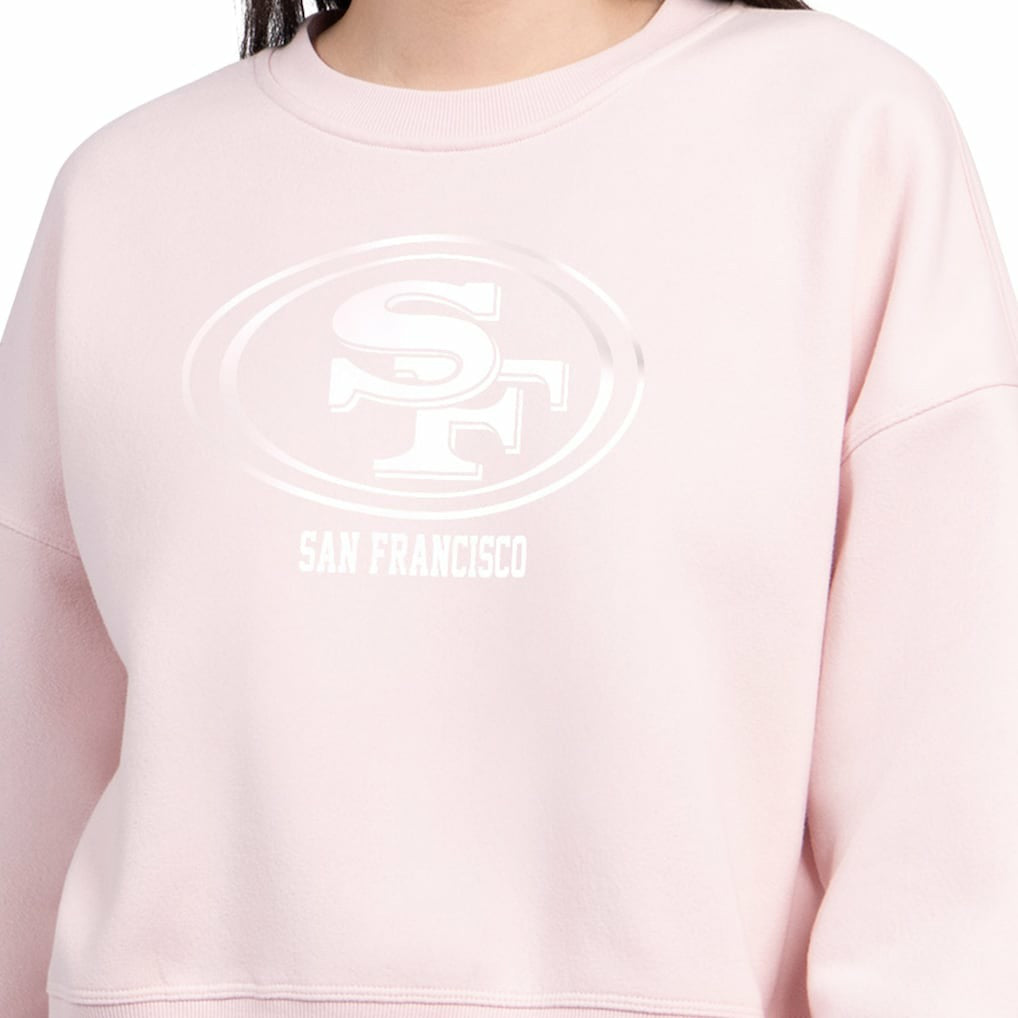 Starter Women's Travel Pastels Boxy Fleece Sweatshirt - San Francisco 49ers Sweatshirts