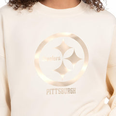 Starter Women's Travel Pastels Boxy Fleece Sweatshirt - Pittsburgh Steelers Sweatshirts