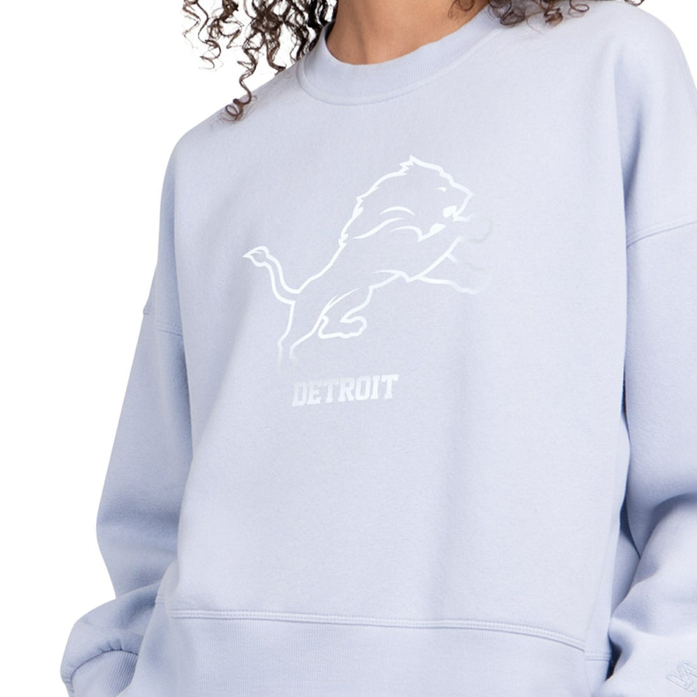 Starter Women's Travel Pastels Boxy Fleece Sweatshirt - Detroit Lions Sweatshirts