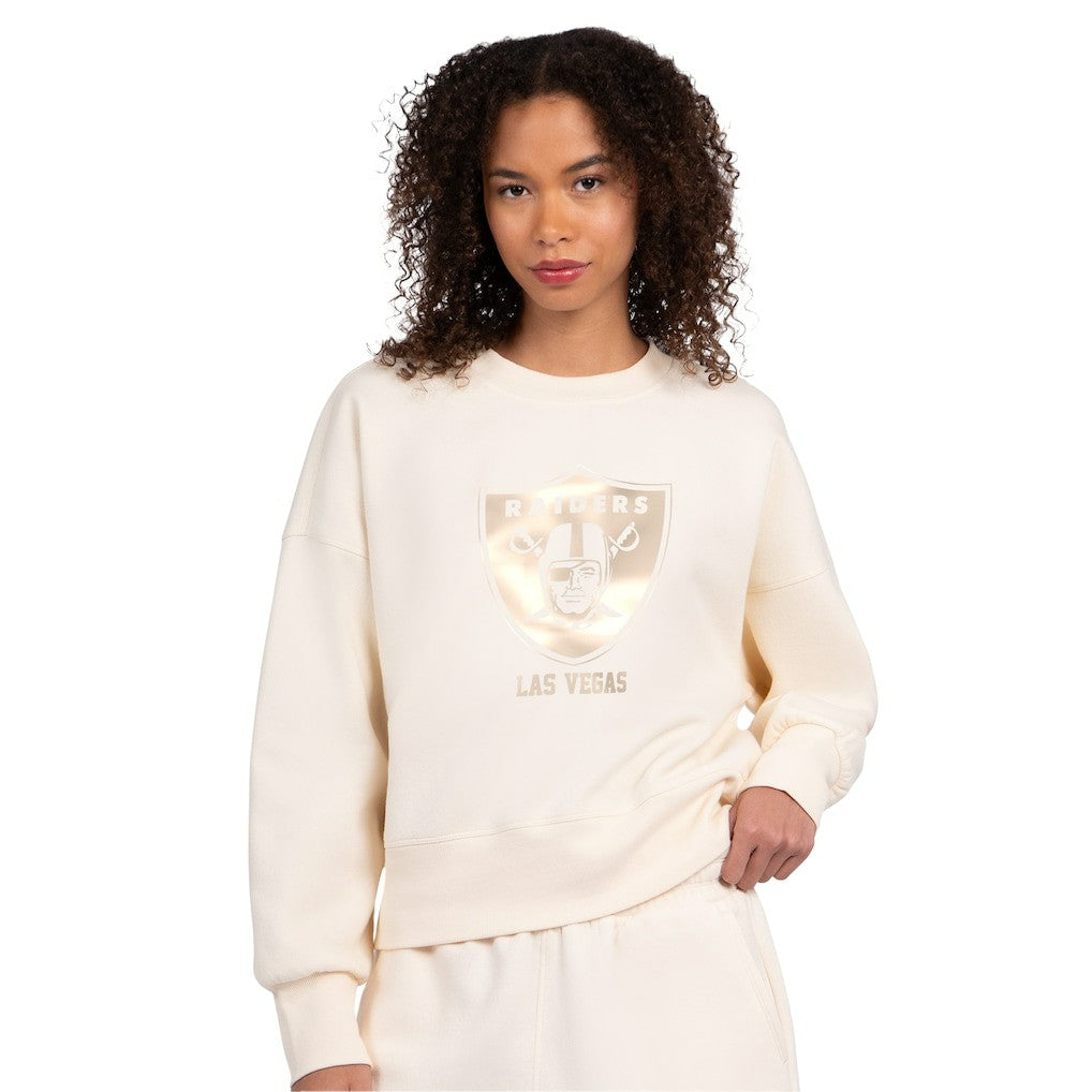 Starter Women's Travel Pastels Boxy Fleece Sweatshirt - Las Vegas Raiders Sweatshirts