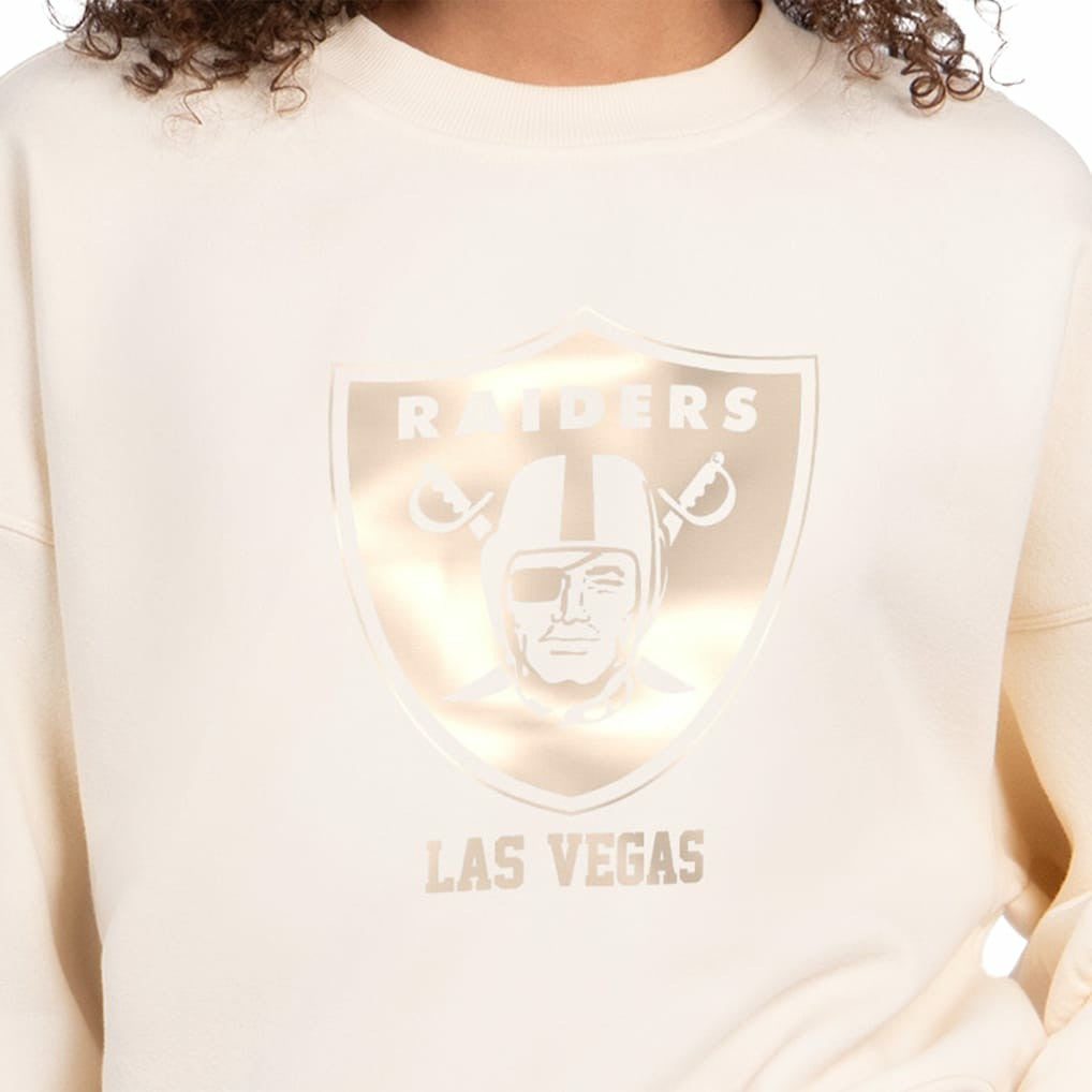 Starter Women's Travel Pastels Boxy Fleece Sweatshirt - Las Vegas Raiders Sweatshirts