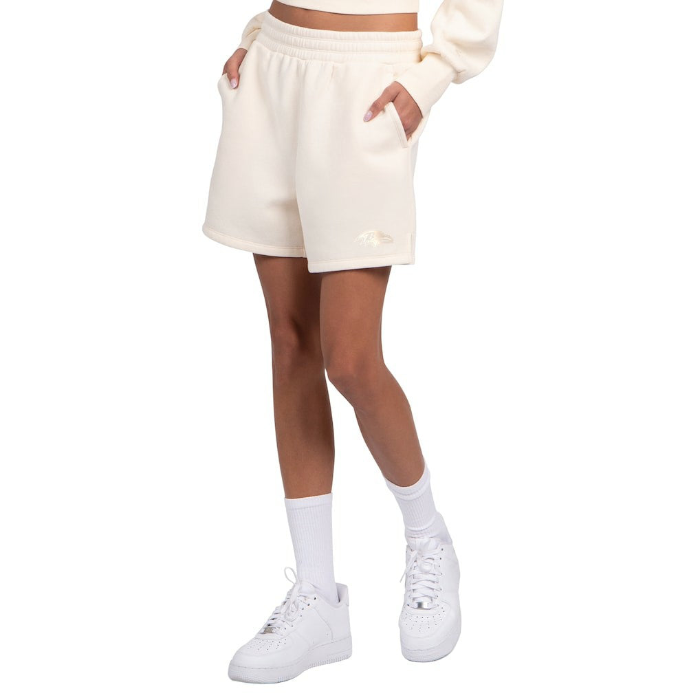 Starter Women's Travel Pastels Fleece Short - Baltimore Ravens Shorts