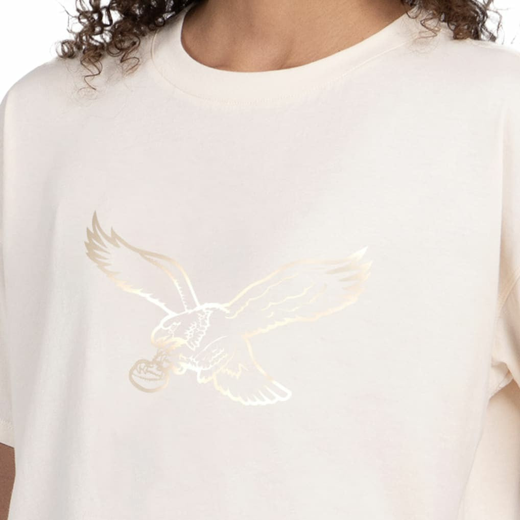 Starter Women's Pastel Travel Boxy Cropped T-Shirt - Philadelphia Eagles T-shirts