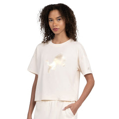 Starter Women's Pastel Travel Boxy Cropped T-Shirt - Detroit Lions T-shirts