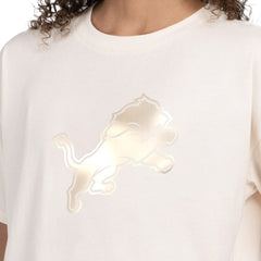 Starter Women's Pastel Travel Boxy Cropped T-Shirt - Detroit Lions T-shirts