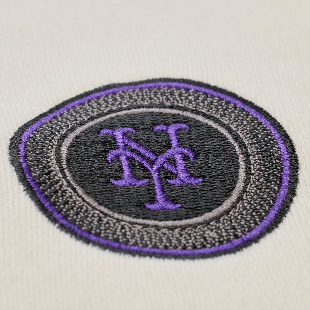 Cream New York Mets Mitchell & Ness Women's Premium Oversized Crewneck Sweatshirt
