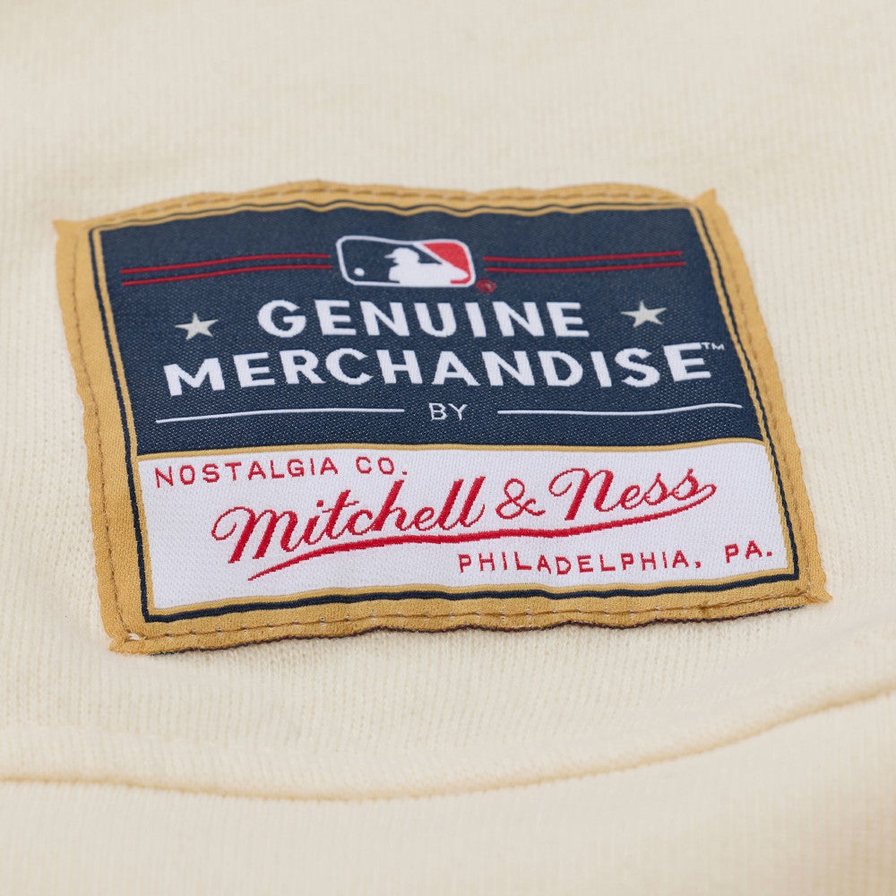 Cream New York Mets Mitchell & Ness Women's Premium Oversized Crewneck Sweatshirt