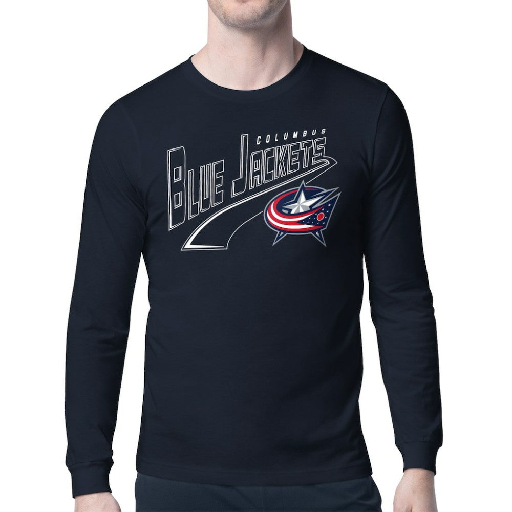 NHL Columbus Blue Jackets Starter Modern Tailsweep Long Sleeve T-Shirt