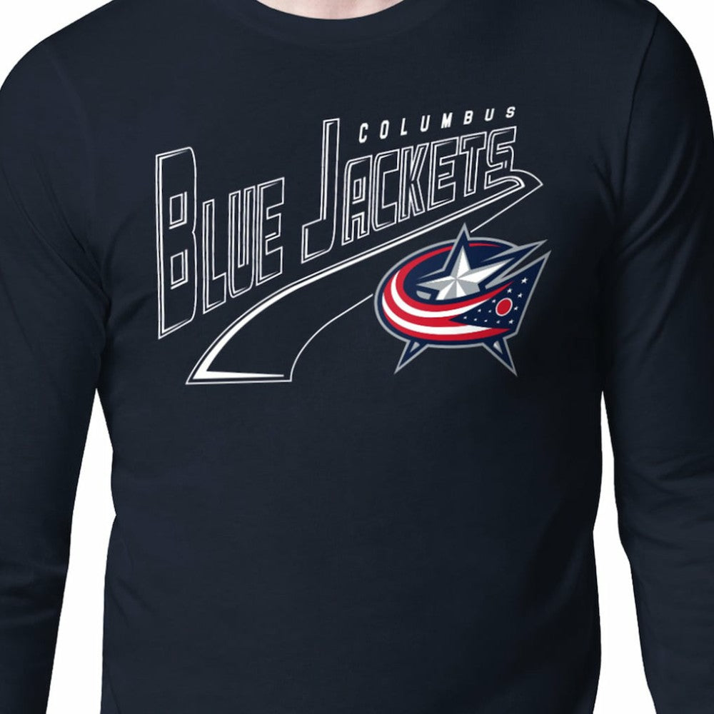 NHL Columbus Blue Jackets Starter Modern Tailsweep Long Sleeve T-Shirt