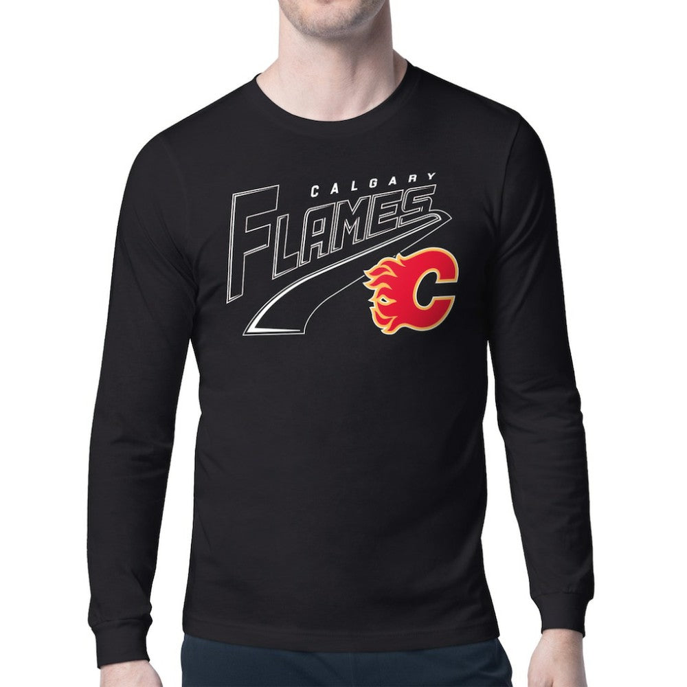 NHL Calgary Flames Starter Modern Tailsweep Long Sleeve T-Shirt