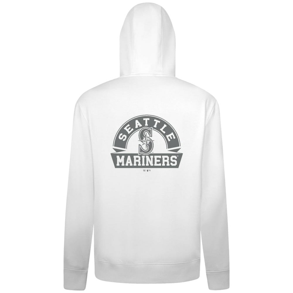 White Seattle Mariners Levelwear Podium Banner Arch Full-Zip Hoodie