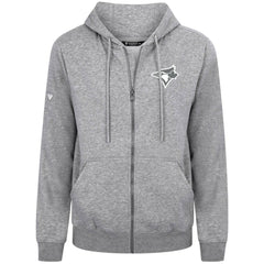 Heather Gray Toronto Blue Jays Levelwear Podium Banner Arch Full-Zip Hoodie