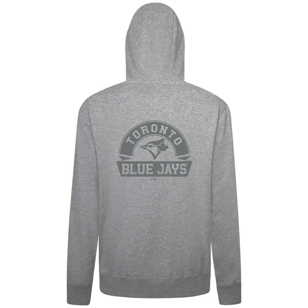 Heather Gray Toronto Blue Jays Levelwear Podium Banner Arch Full-Zip Hoodie