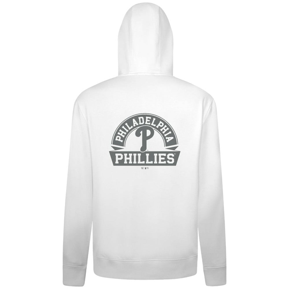 White Philadelphia Phillies Levelwear Podium Banner Arch Full-Zip Hoodie