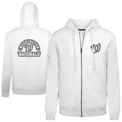 White Washington Nationals Levelwear Podium Banner Arch Full-Zip Hoodie