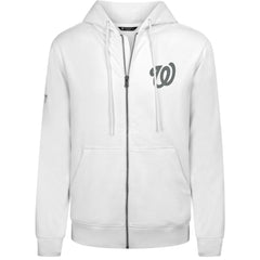 White Washington Nationals Levelwear Podium Banner Arch Full-Zip Hoodie