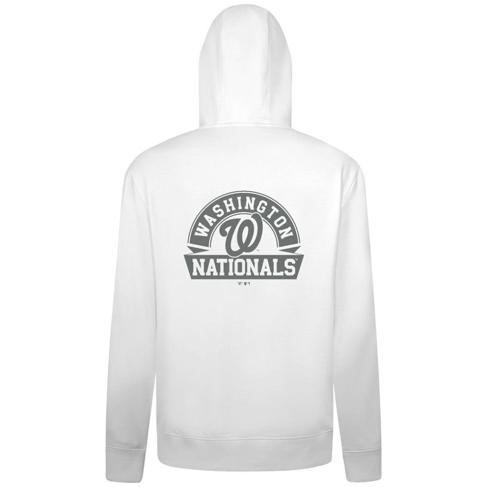 White Washington Nationals Levelwear Podium Banner Arch Full-Zip Hoodie