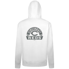 White Cincinnati Reds Levelwear Podium Banner Arch Full-Zip Hoodie
