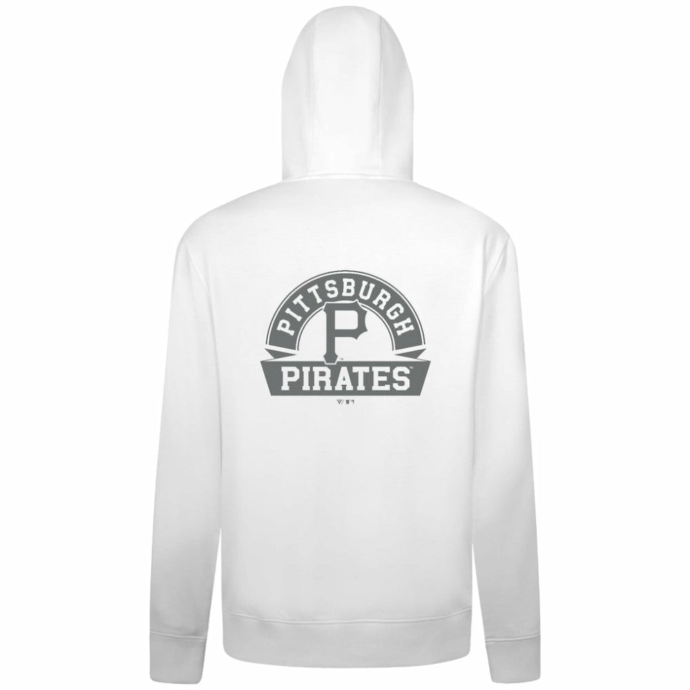 White Pittsburgh Pirates Levelwear Podium Banner Arch Full-Zip Hoodie