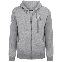 Heather Gray St. Louis Cardinals Levelwear Podium Banner Arch Full-Zip Hoodie
