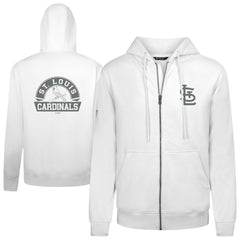 White St. Louis Cardinals Levelwear Podium Banner Arch Full-Zip Hoodie