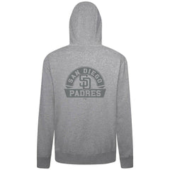 Heather Gray San Diego Padres Levelwear Podium Banner Arch Full-Zip Hoodie