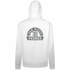 White San Diego Padres Levelwear Podium Banner Arch Full-Zip Hoodie