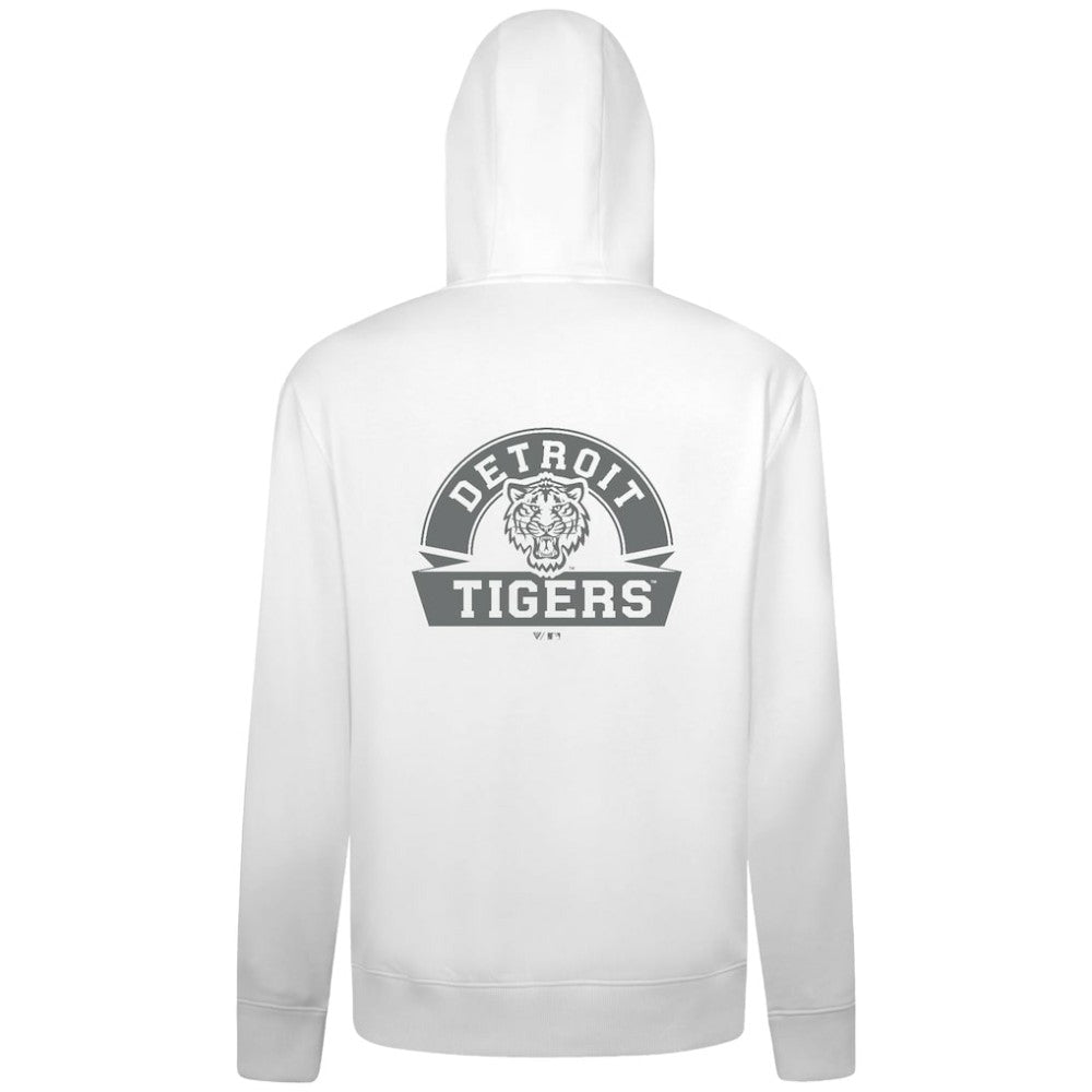 White Detroit Tigers Levelwear Podium Banner Arch Full-Zip Hoodie