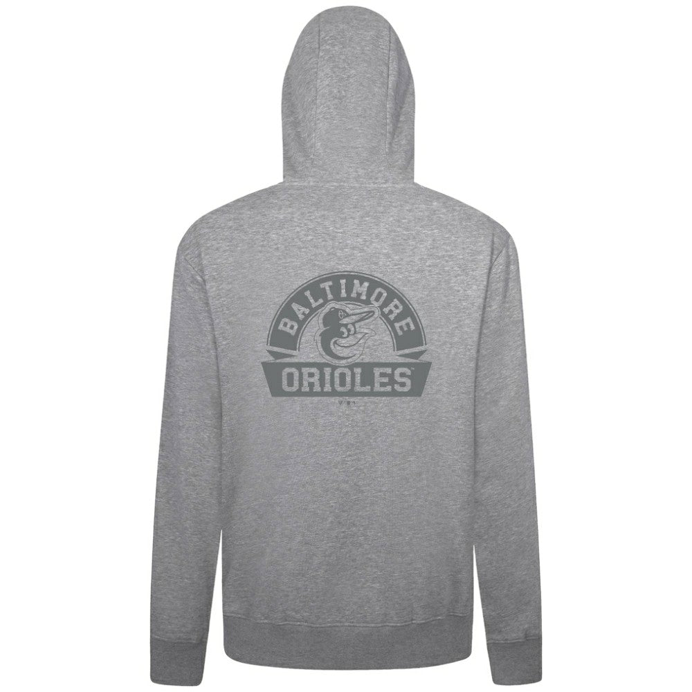 Heather Gray Baltimore Orioles Levelwear Podium Banner Arch Full-Zip Hoodie