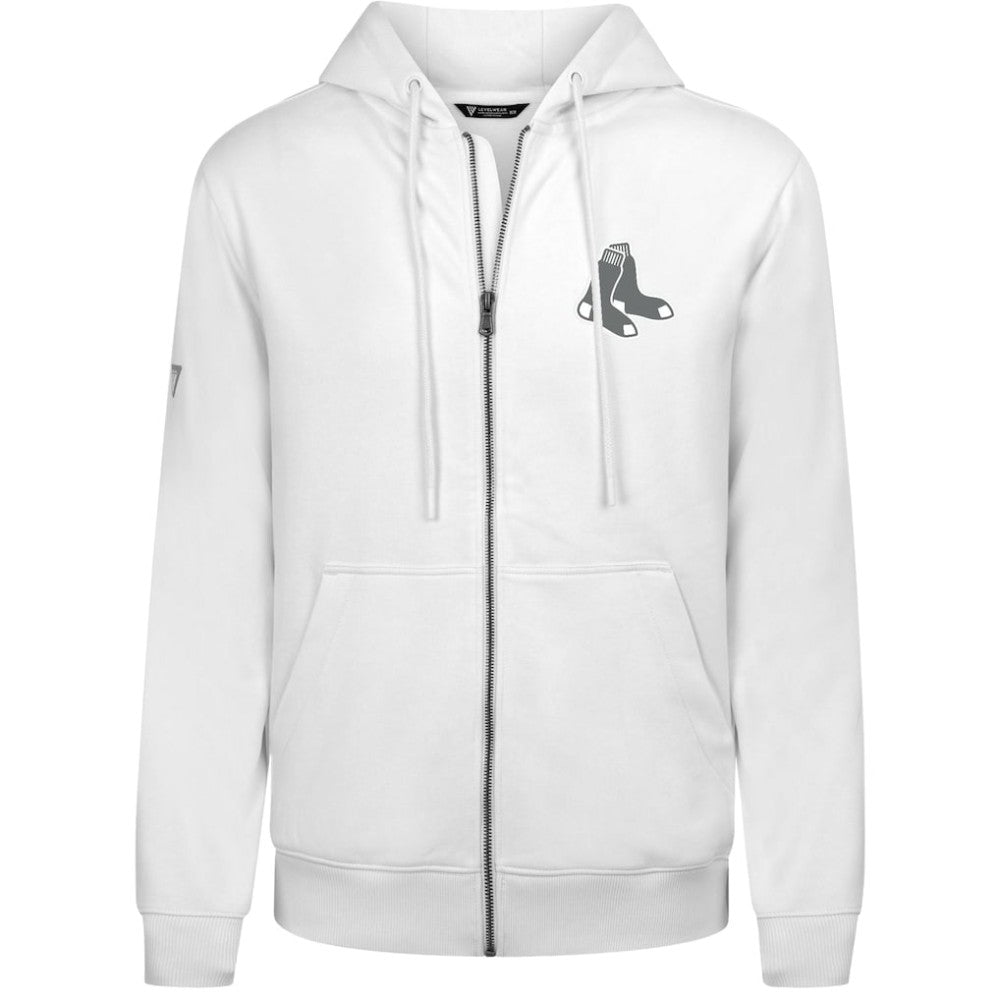 White Boston Red Sox Levelwear Podium Banner Arch Full-Zip Hoodie