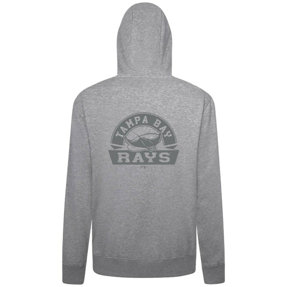 Heather Gray Tampa Bay Rays Levelwear Podium Banner Arch Full-Zip Hoodie