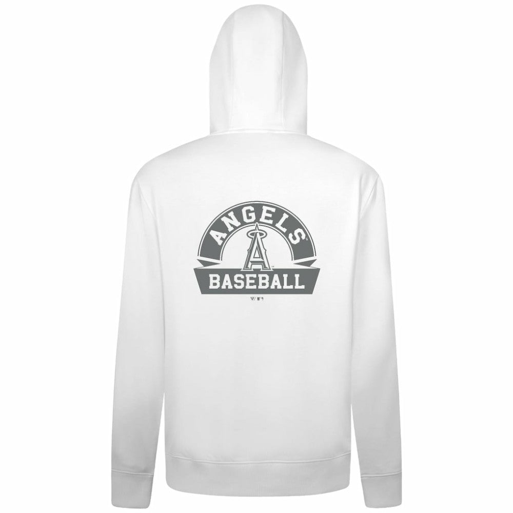 White Los Angeles Angels Levelwear Podium Banner Arch Full-Zip Hoodie