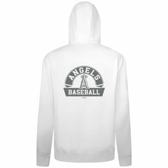 White Los Angeles Angels Levelwear Podium Banner Arch Full-Zip Hoodie