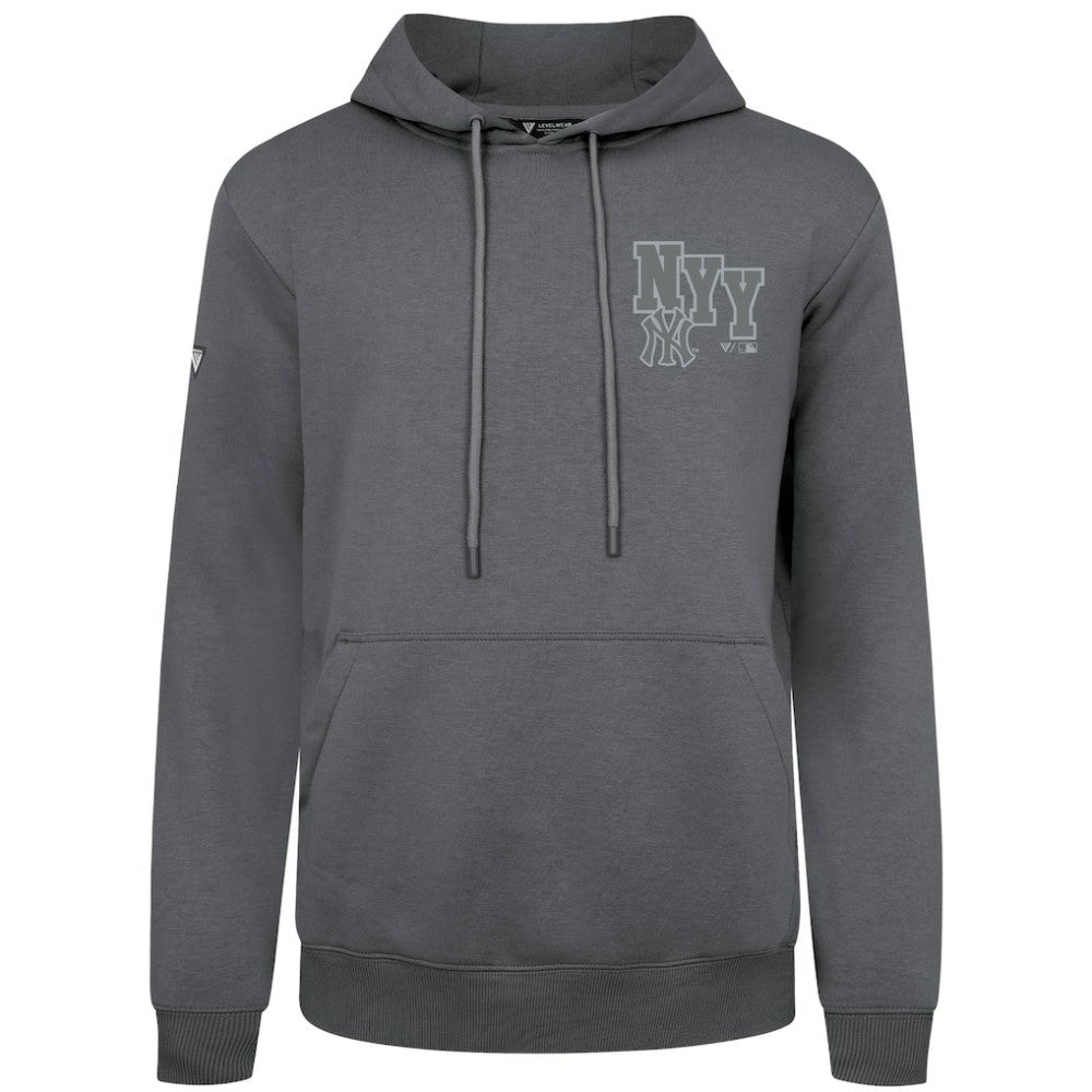 Gray New York Yankees Levelwear Podium Valiant Hoodie