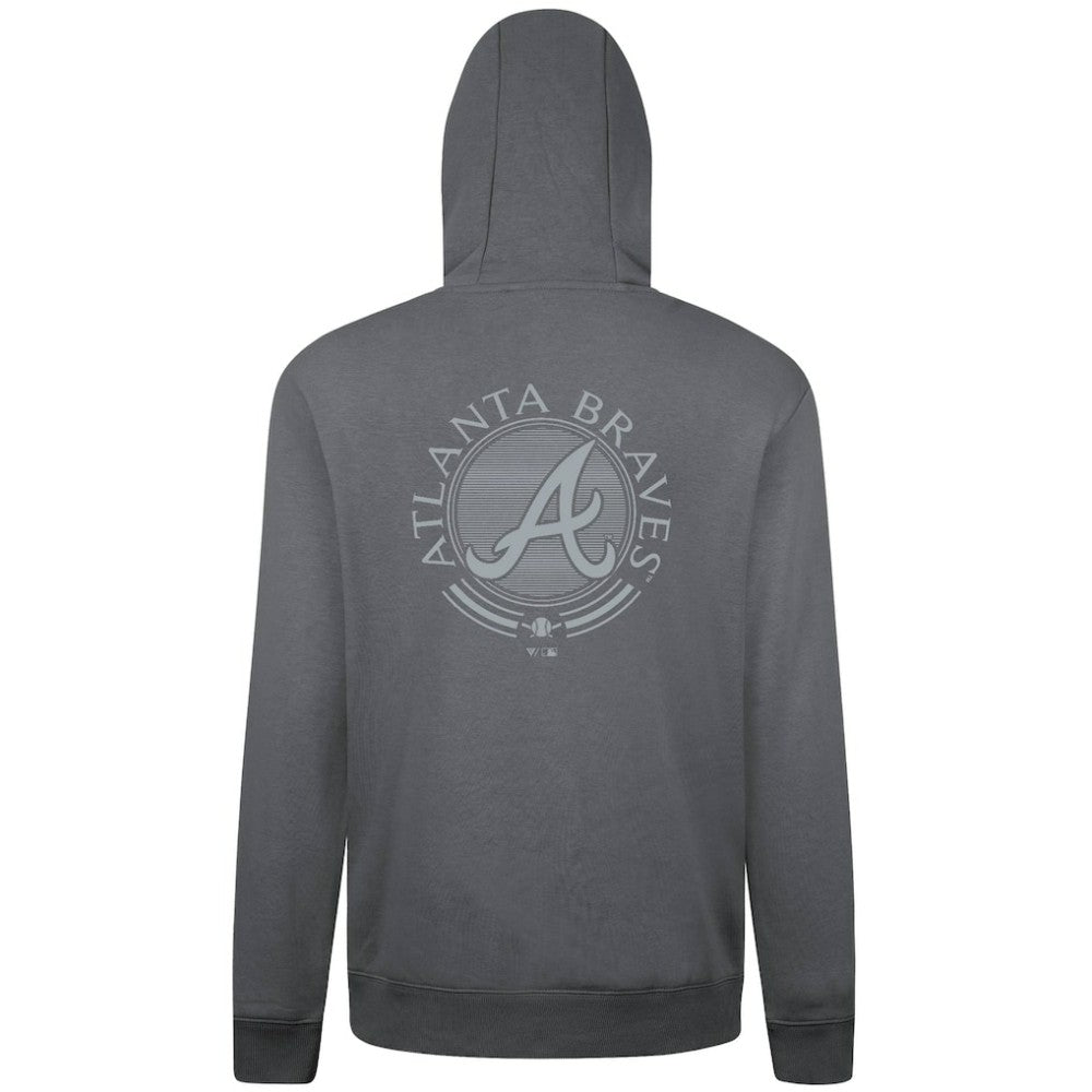Gray Atlanta Braves Levelwear Podium Valiant Hoodie